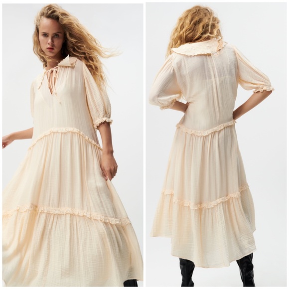 Zara Dresses & Skirts - Zara Tiered Midi Dress